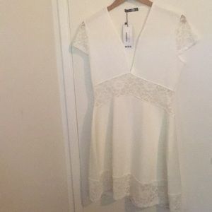 White Boohoo Cocktail Dress
